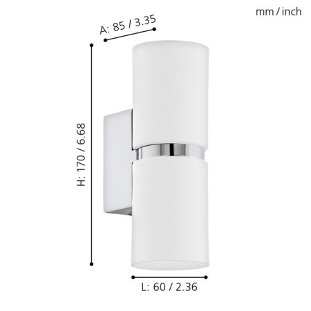 Bra Passa, 2x4W GU10, 3200K, 500LM, chromium color-1
