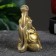 Figure "Hothee with Assigning" aged gold, 7x5x4cm