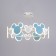 Mickey chandelier LED 36W 4000K blue 58x58x60cm