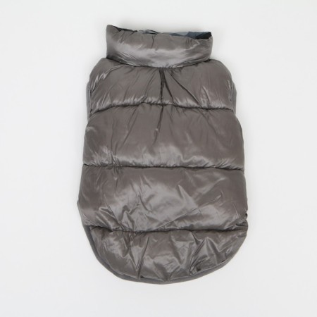 Dog jacket two -sided with print, size 8 (ds 23 cm, og 30, osh 22 cm), gray-9