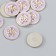 Decor for creativity Plastic "Rose in the Circle" lilac, gold 0.3x1.8x1.8 cm