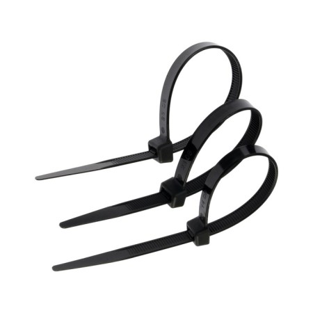 Clot of nylon tundra krep for screed, 7.6x200 mm, black, in packaging 100 pcs.