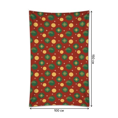 Decorative panel with photo printing "Christmas radiance", vertical, size 100x150 cm-1