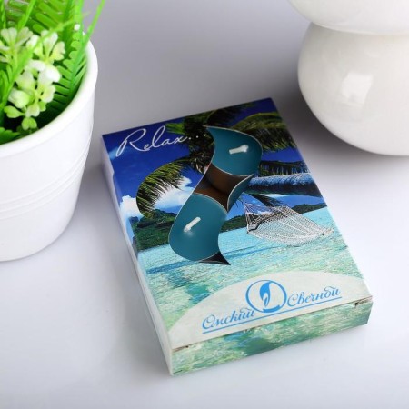A set of tea candles of aromatic "Relax", 3.8x1.6 cm, 3.5 hours, 12 g, 6 pieces-1