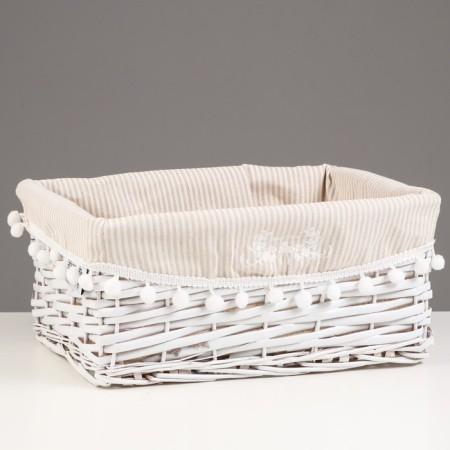 Stelly "bell" basket, 34x25x15 cm, white