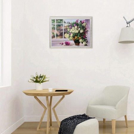 The painting "Bouquet on the windowsill" 56*76 cm-9