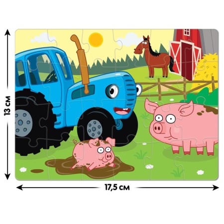 Puzzle "Blue Tractor: Fun Farm", 24 elements-1