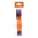 A set of ballpoint pens 3 colors, rod 0.7 mm, blue, red, black, orange body