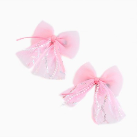 Hair clip, glisten clamp, bow 7.5 cm, 2 pcs, cats aristocrats-2