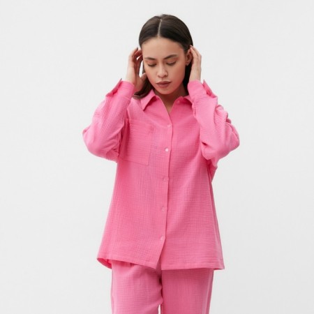 Female pajamas (shirt and trousers) KAFTAN "BASIC" size 40-42, pink color-1