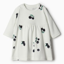 Bloom Baby Dress Blueberries with DL. Sleeve, p. 92 cm, milk
