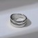 Ring "Roman Lines", the color of silver, dimensionless