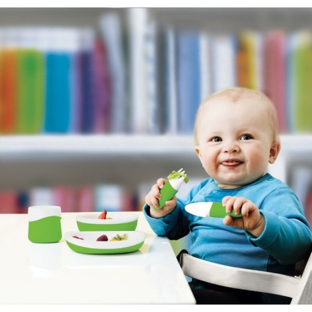 Set of cutlery for children's green-4