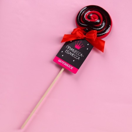 Lollice with alcohol "Princess", taste: champagne, 100 g. (18+)-1