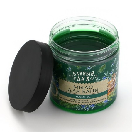 Soap for the bath "Khvoynoye", 450 ml, with fir extract, juniper and series, bath spirit-3