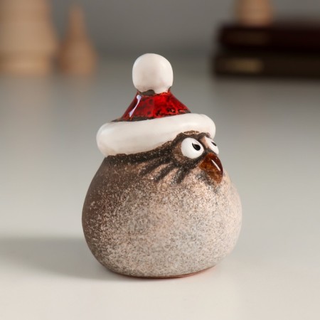 Souvenir Ceramics "Chick in a red cap" 4.8x4.9x6.3 cm-1
