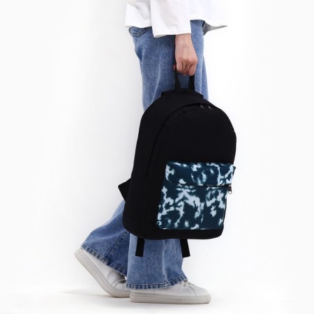 School Youth Backpack "Tidai", 33x13x37, lightning department, n/pocket, black-9