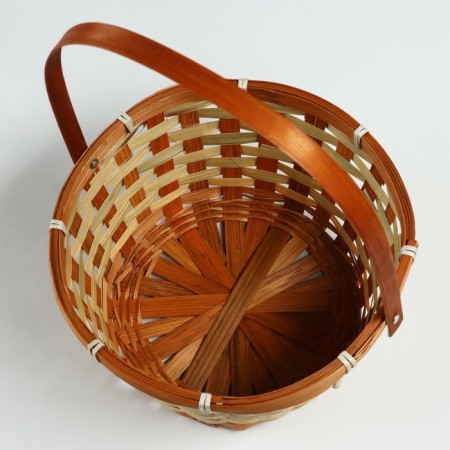Wicker basket, d21 x 10/24 cm, bamboo-2