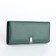 Women's wallet on magnets, green color