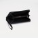 Male purse with zipper, department for bills, for maps, for coins, black color