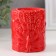 Aroma lamp ceramics "peacock" red 7x7x8.5 cm