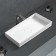 ABBER STEIN AS2622 sink, invoice, 800x380x100 mm, artificial stone, white
