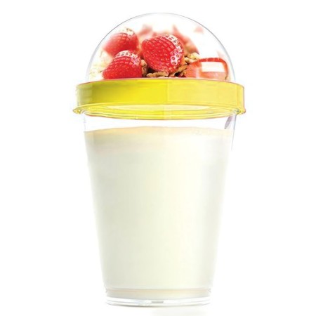 A plastic glass for yogurt and muesli Dolyana, 320 ml, 9 × 9 × 15 cm-6