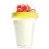 A plastic glass for yogurt and muesli Dolyana, 320 ml, 9 × 9 × 15 cm