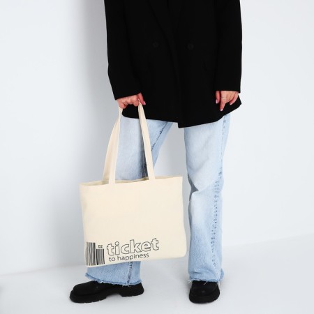 Ticket-there is a Ticket-there without a zipper, without lining, beige color-8
