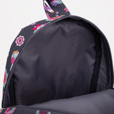 Baby backpack on lightning, external pocket, gray/pink color-4