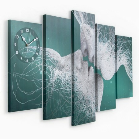Carty clock wall modular "attraction", silent, 80 x 140 cm-3