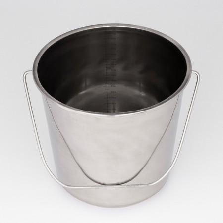 A bucket with a lid, 19 liters, a measured scale, stainless steel-3