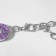 The necklace "Jewel" drop, lilac color in silver, 32 cm