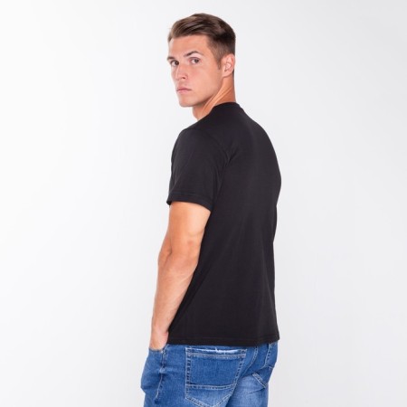 T -shirt male plain, black color, size 56-3
