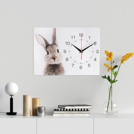 Carting clock, interior "hare", 30 x 40 cm, on canvas, silent