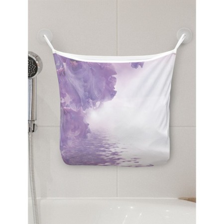 Organizer in a bath on suction cups "Flower Ocean", for storing toys and trifles, size 33x39 cm
