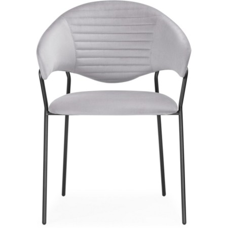 Chair on the metal frame Runso metal/velor, black/gray 57x56x82 cm-1
