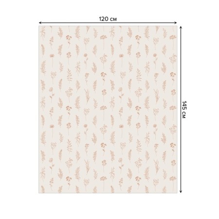 Tables on the table "Flower sketches", rectangular, Saten, size 120x145 cm-1