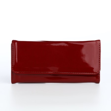 Women's wallet on a magnet, burgundy color-1
