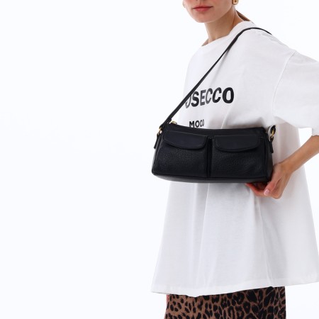 Female bag Textura, average size, black color-8