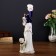 Souvenir Ceramics "Lady with a violin and dog" 30x10x9.5 cm