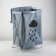 Belly basket folding with a cloud lid, 35 × 28.5 × 57.5 cm, blue color is blue