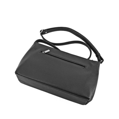 Women's bag (B2800-00140) Artificial leather + suede, black, 1x210x30 cm-2