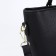 Soper bag with zipper, black color