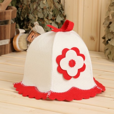 Set for a bath: a hat and a rug "Beauty"-3