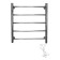 Domoterm electric heated towel rail "Aurora" 109-5, 500 x 710 mm, 5 crossbars, right
