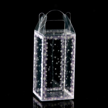 New Year. Box gift New Year's folding PVC "Winter" 4 x 4 x 8 cm.-3