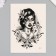 Tattoo on the body color "empty soul" 26.1x14.6 cm
