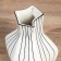 VAZ Coramics Table "Picasso" (manual painting) stripes, 21 cm, black and white