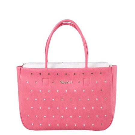 Bag Schoper Card. Kozh, Lightning Department, pink color 39x16x24cm